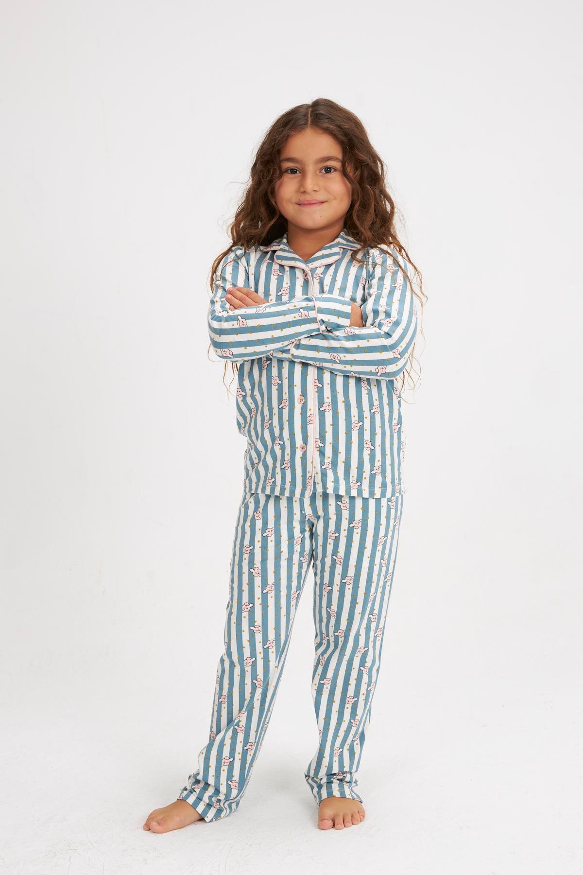 Rabbit Yeşil Kız Çocuk Pijama Takımı