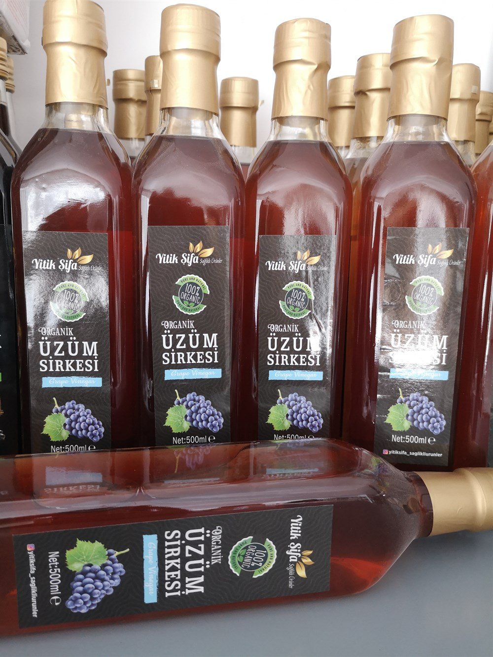 Üzüm Sirkesi Organik (500ml)