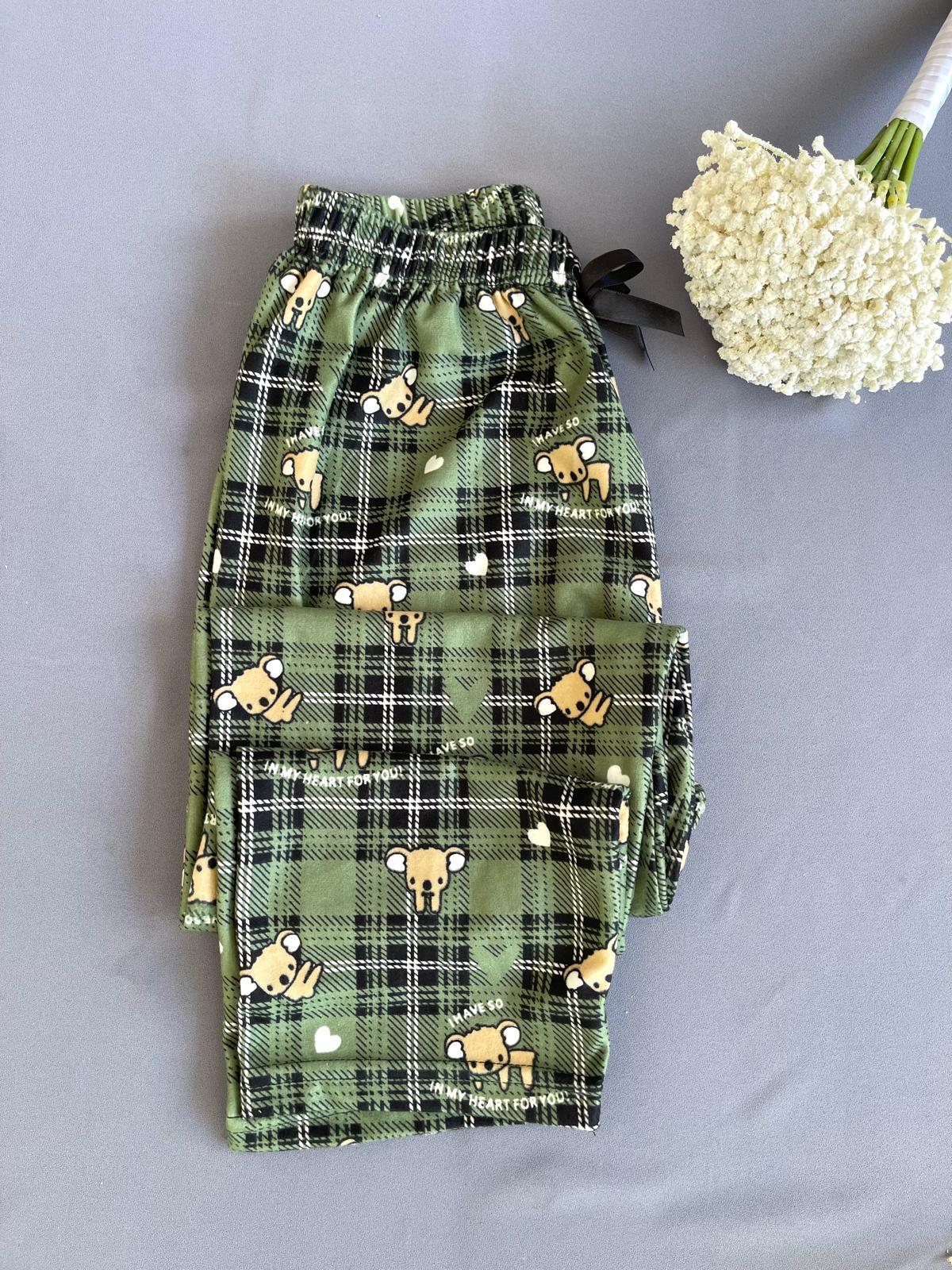 Desenli Süet Kışlık Pijama