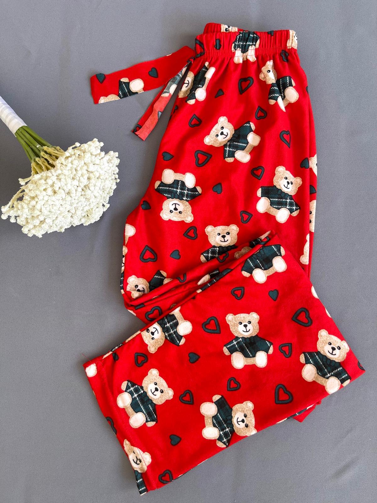 Desenli Süet Kışlık Pijama