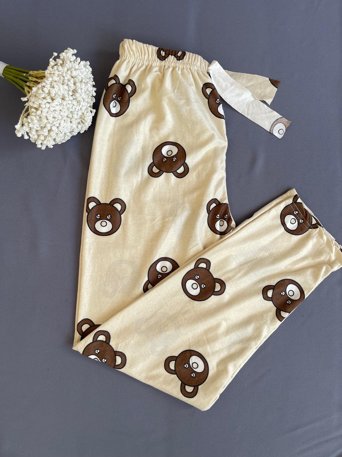 Desenli Süet Kışlık Pijama