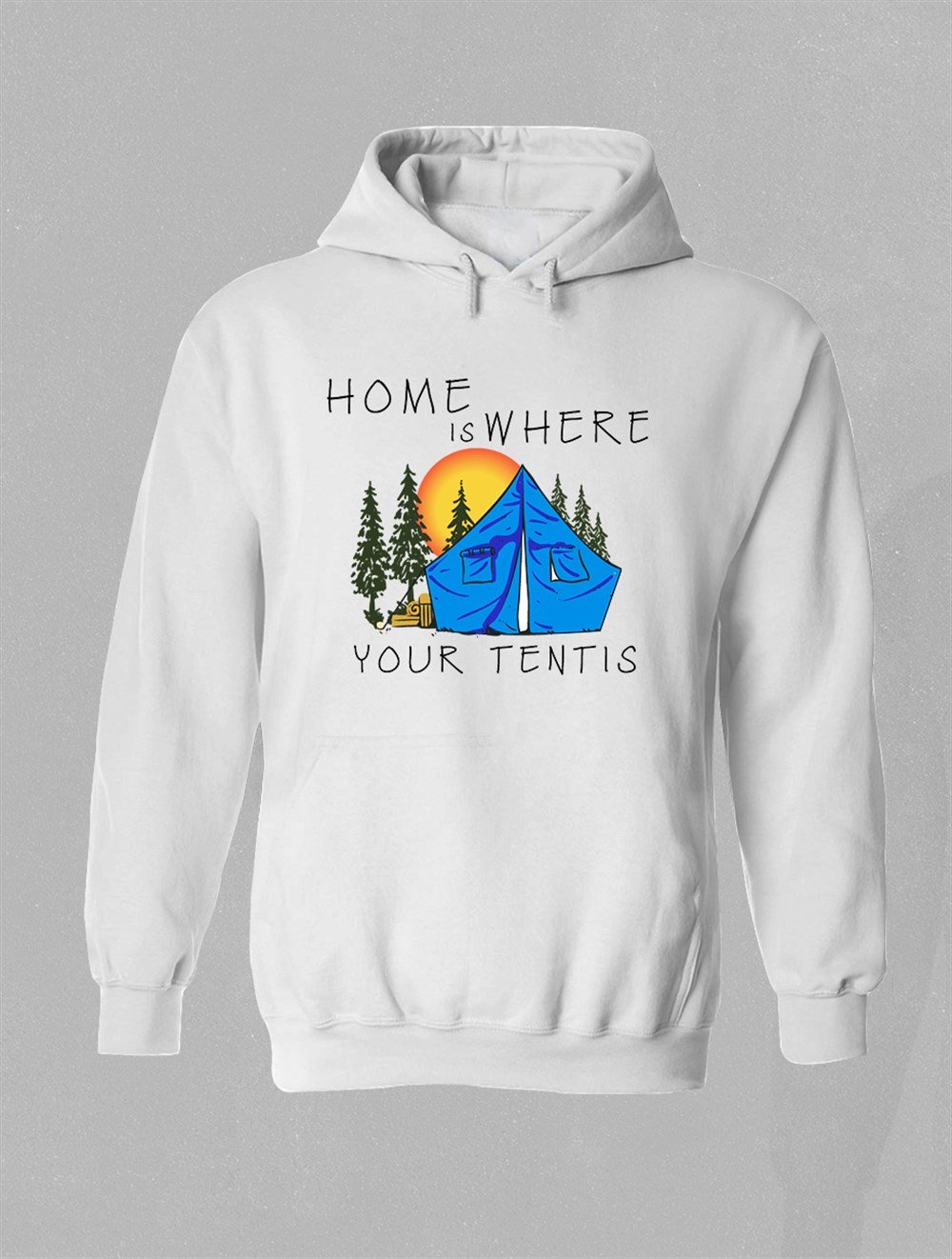 Castel Kamp Temalı Baskılı Hoodie - W