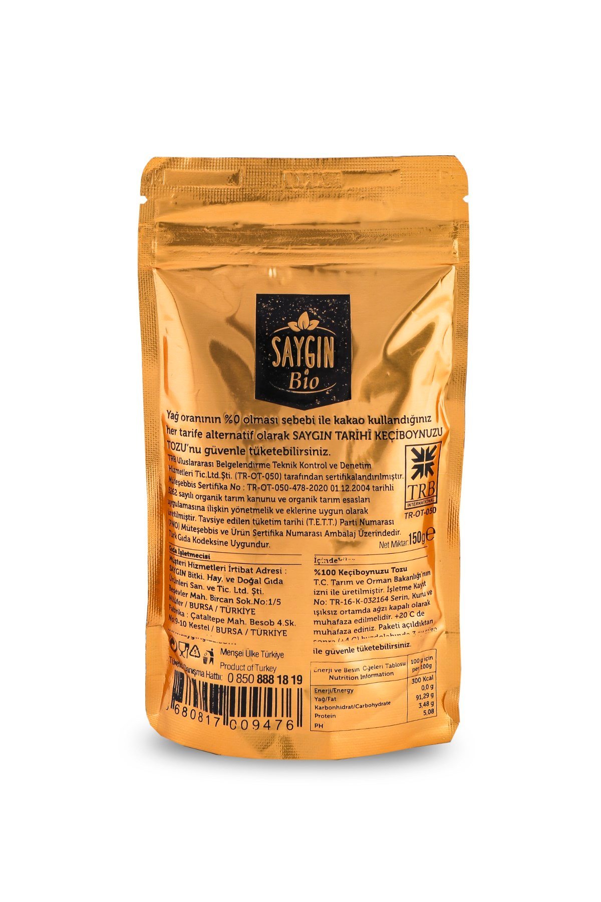 Organik Keçiboynuzu Tozu 150 G