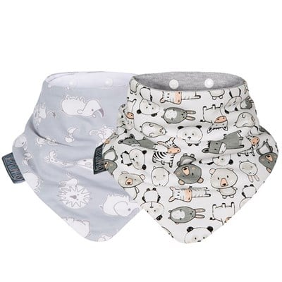 Cheeky Chompers Neckerbib İkili Fular Önlük - Panda Pals&Chewy&Co