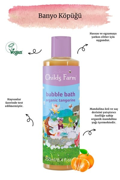 Childs Farm Organik Çocuk Banyo Köpüğü - Mandalina Özlü 250ml