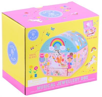 Floss & Rock Müzikli Oval Mücevher Kutusu / Rainbow Fairy