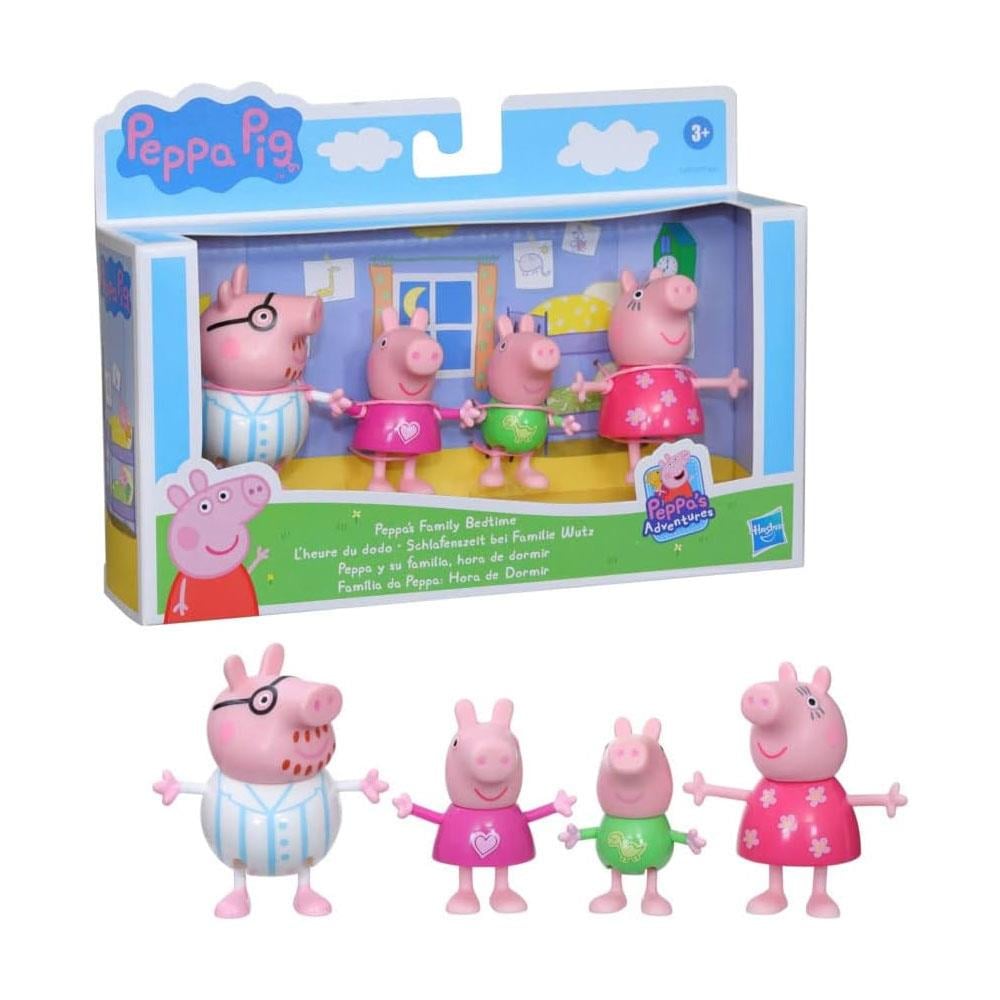 Hasbro - Peppa Pig ve Ailesi 4'lü Figür Seti - Uyku Vakti