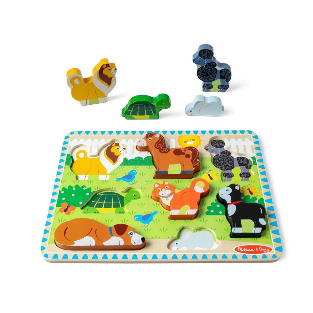Melissa - Doug Ahşap Tombul Yapboz - Evcil Hayvanlar