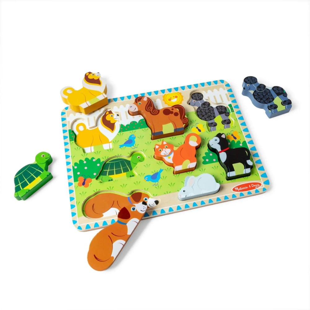 Melissa - Doug Ahşap Tombul Yapboz - Evcil Hayvanlar