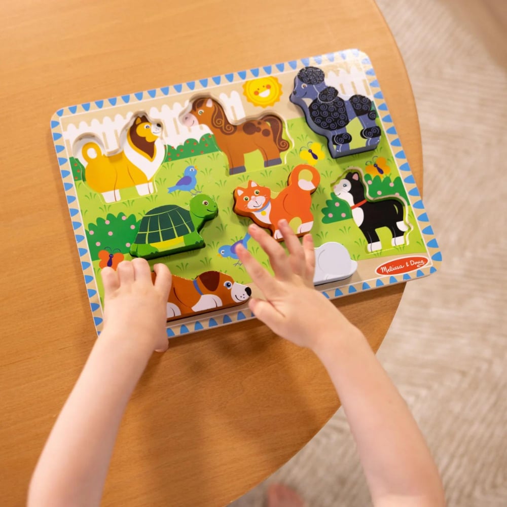 Melissa - Doug Ahşap Tombul Yapboz - Evcil Hayvanlar