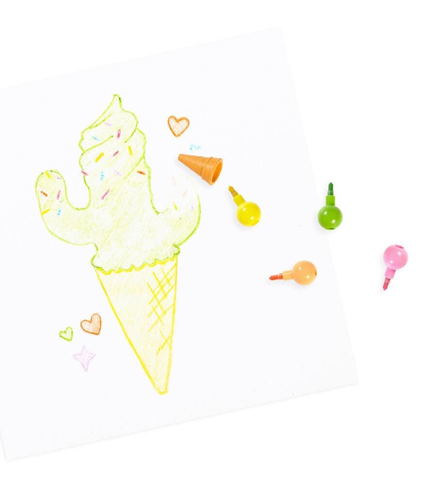 Ooly Rainbow Scoops 6 Renkli Silinebilir Mum Boya