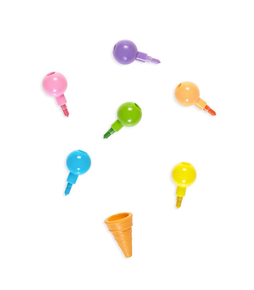Ooly Rainbow Scoops 6 Renkli Silinebilir Mum Boya