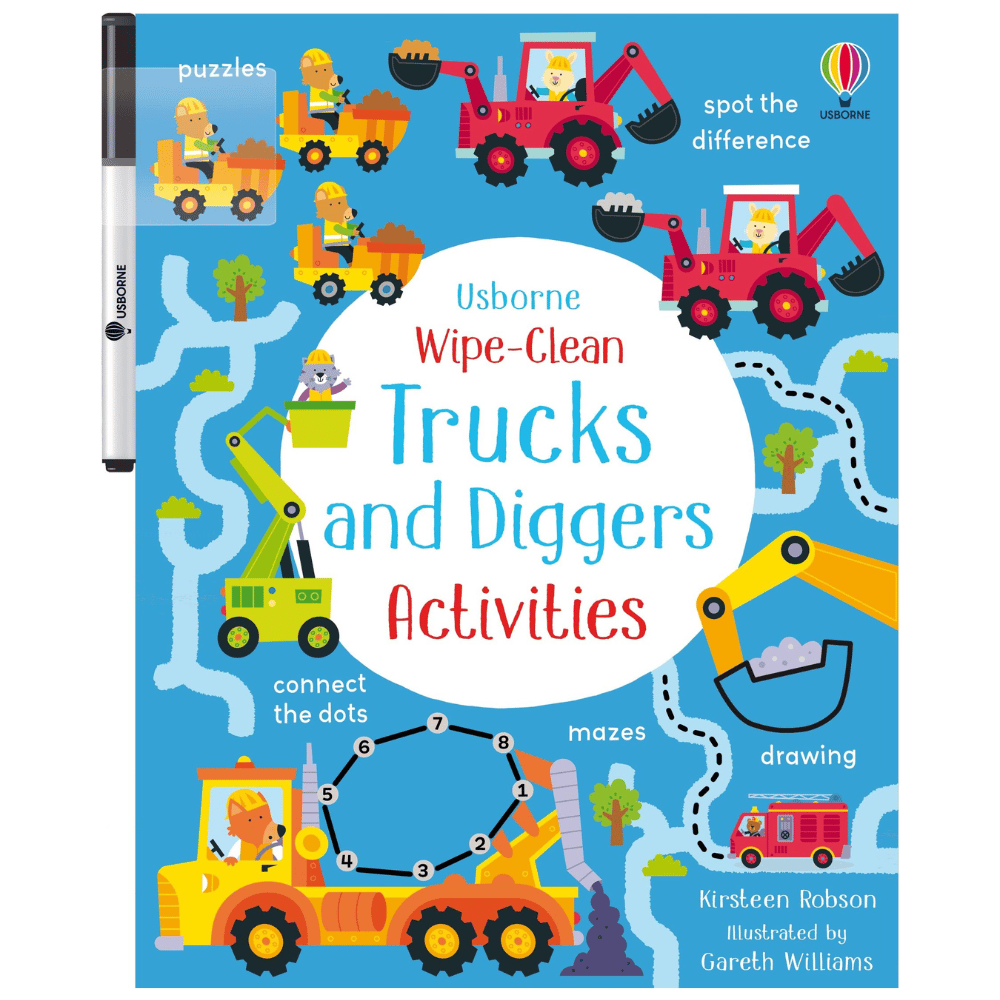 Usborne Wipe-Clean Trucks and Diggers Activities