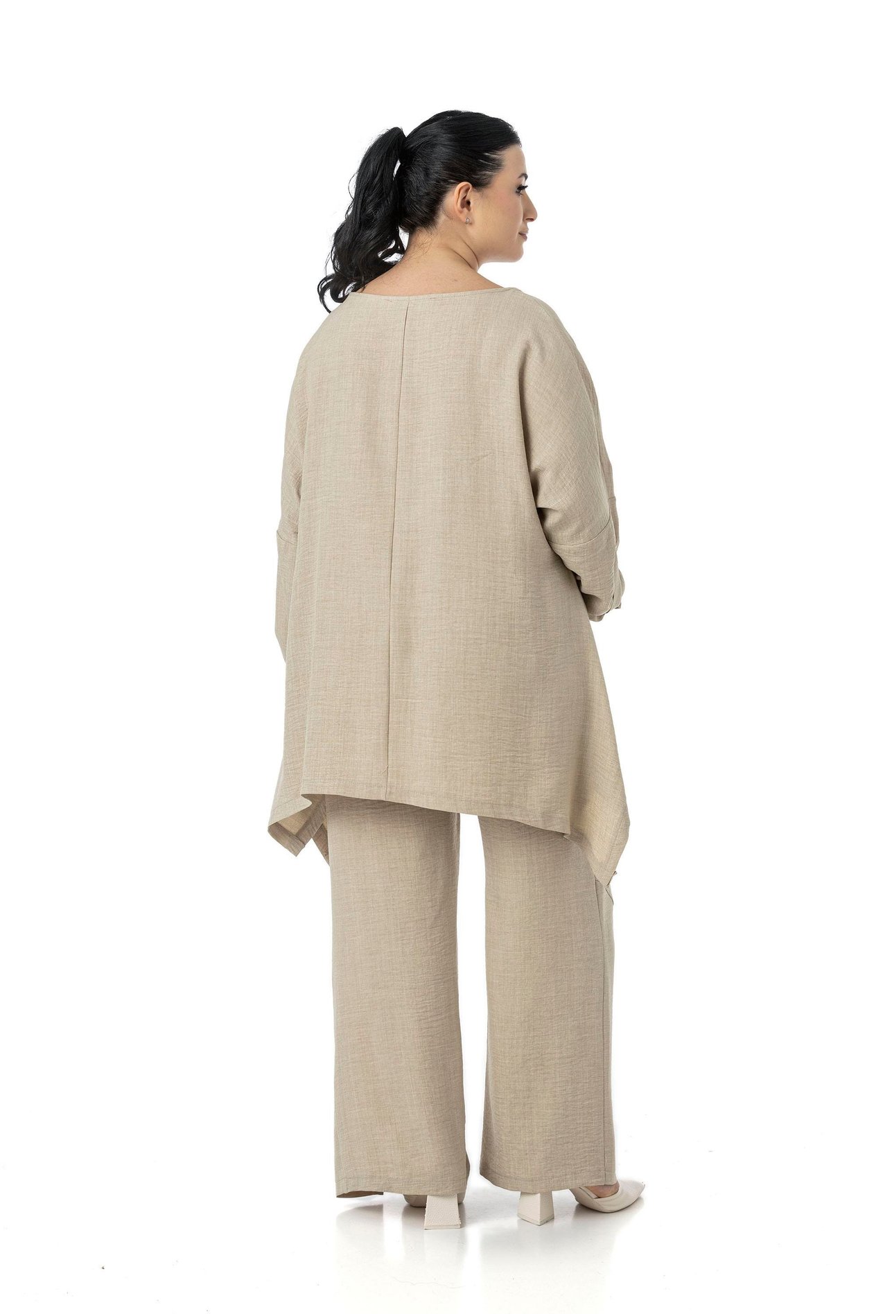Bluz | Pantolon TakımlarDisentis Modest Büyük Beden Rahat Kesim Bluz Pantolon Bej Rengi İkili TakımDISENTIS MODESTBüyük Beden Rahat Kesim Bluz Pantolon Bej Rengi İkili Takım