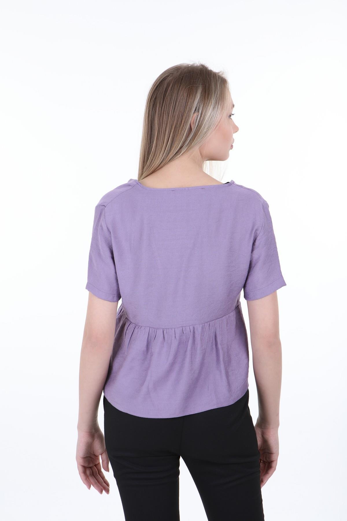 Bolero | Kimono | KapÖnden Bağlamalı Yarım Kollu Lila Rengi BolerodisentisÖnden Bağlamalı Yarım Kollu Lila Rengi Bolero