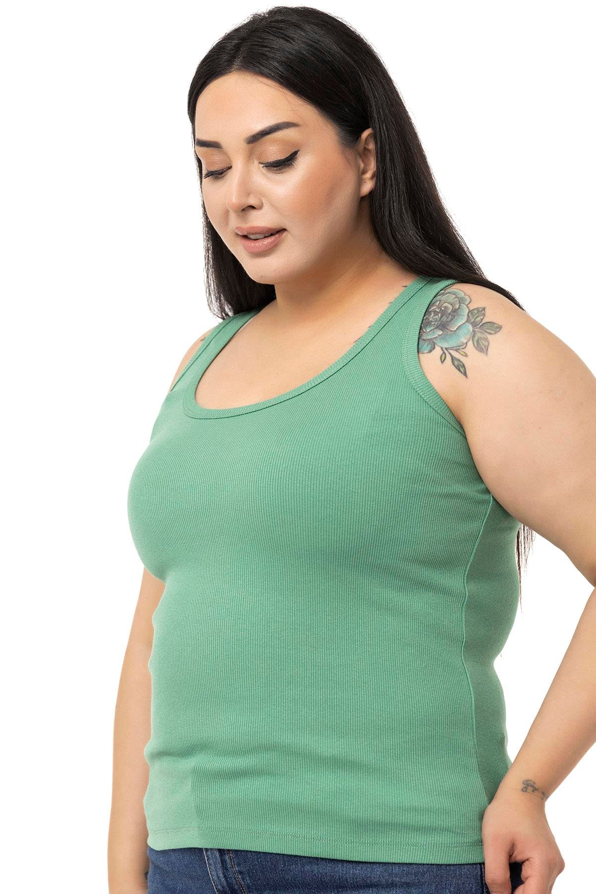 DISENTIS MODEST GENC BUYUK BEDEN FITILLI KASKORSE BODYDISENTIS MODESTBüyük Beden Askılı Fitilli Kaşkorse Yeşil Body