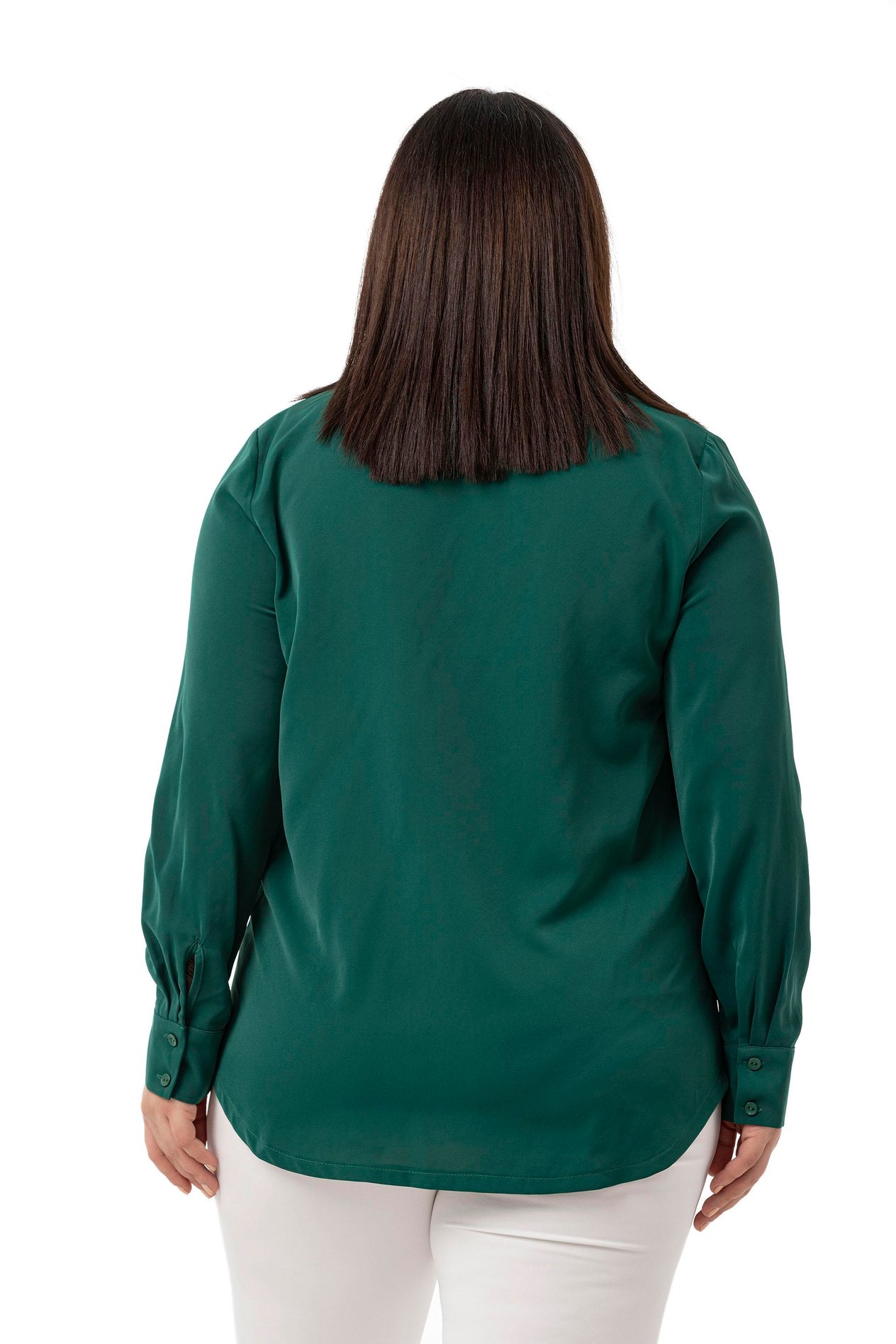 ShirtsDisentis Modest Büyük Beden Kabartmalı Kumaş Detaylı Zümrüt Yeşili GömlekDISENTIS MODESTBüyük Beden Kabartmalı Kumaş Detaylı Zümrüt Yeşili Gömlek