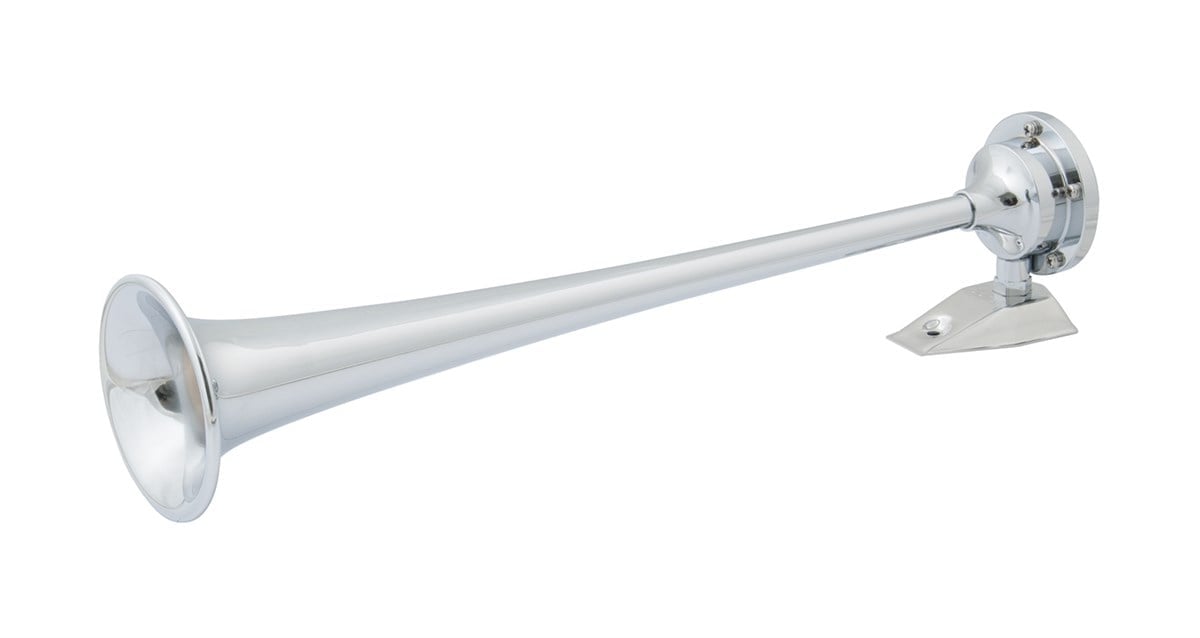 Marinco Tekli Hava Kornası, Krom Kaplama(43 cm)24V