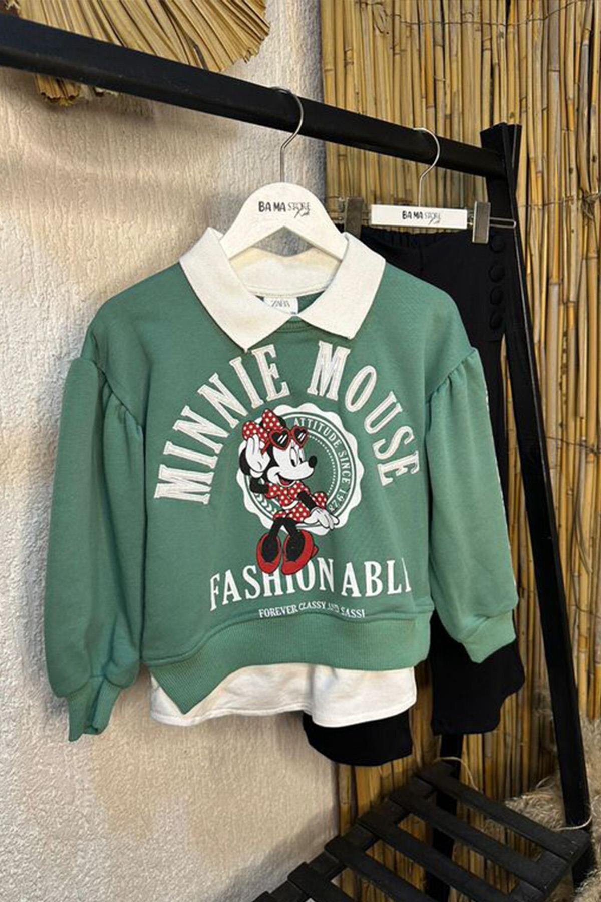 3 İplik Minnie Mouse Sweatshirt