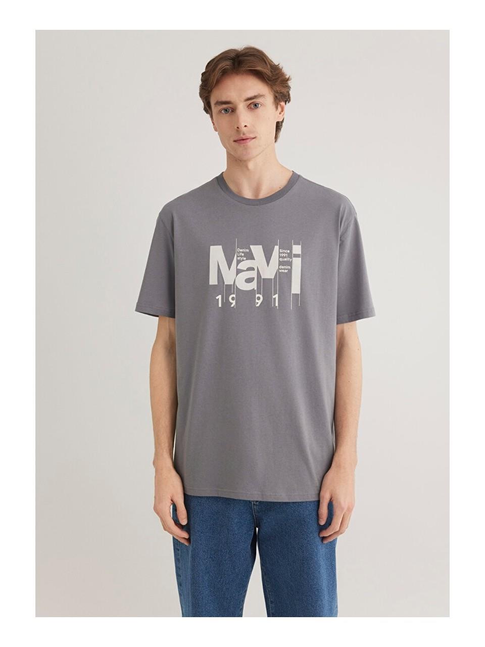MAVİ M0612461-80020 MAVİ BASKILI TİŞÖRT
