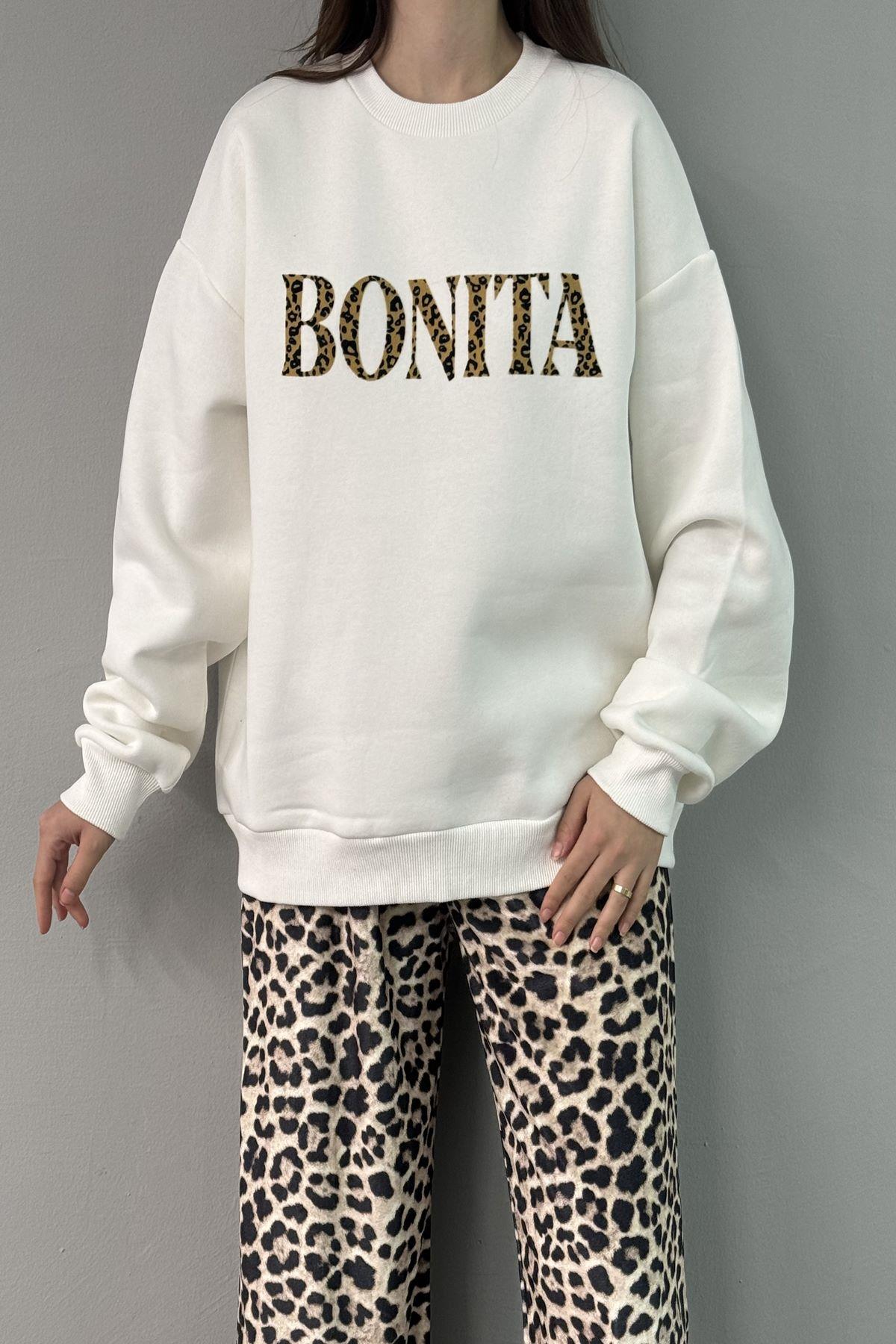 BASKI DETAYLI SWEATSHIRT