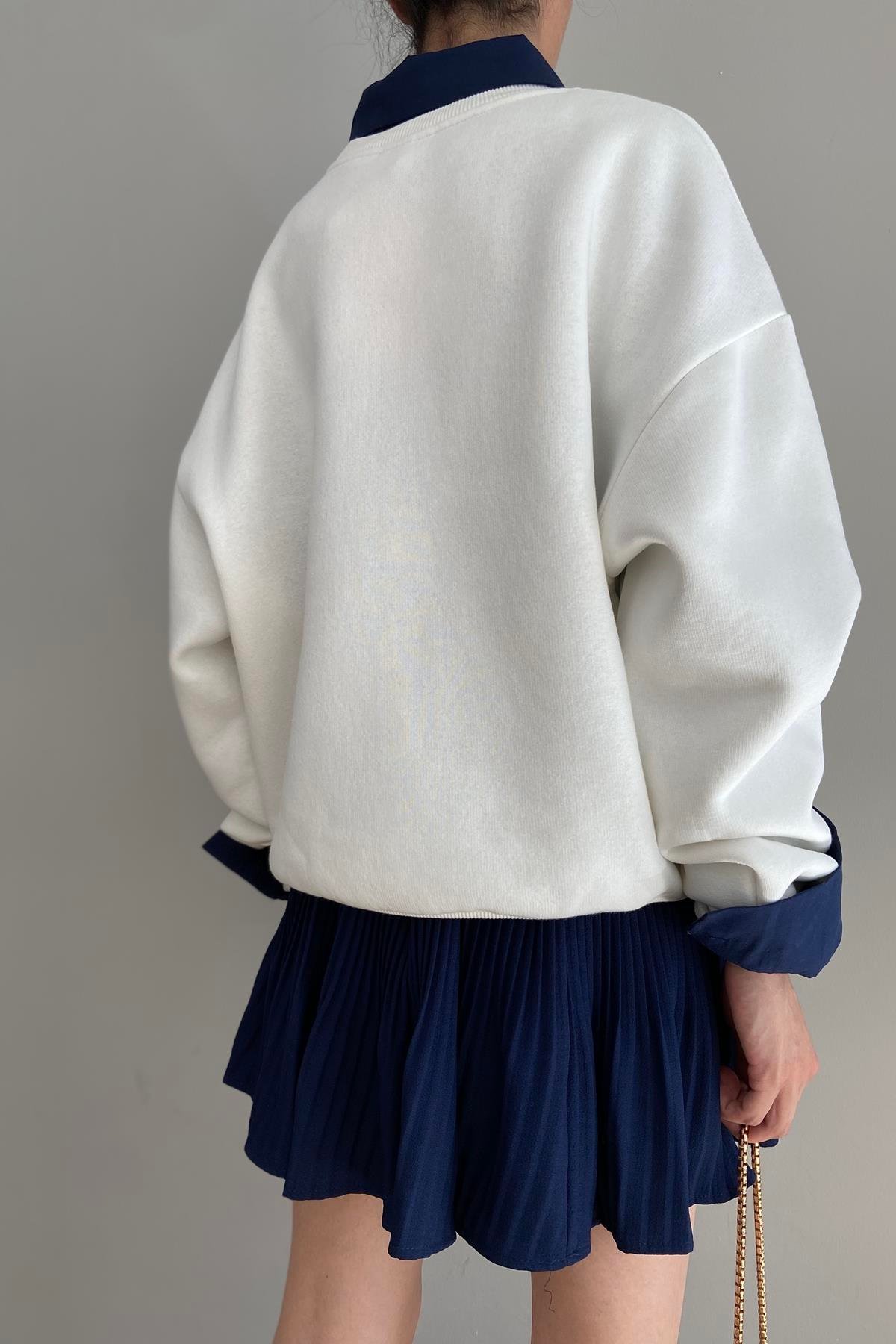 BASKI DETAYLI SWEATSHIRT