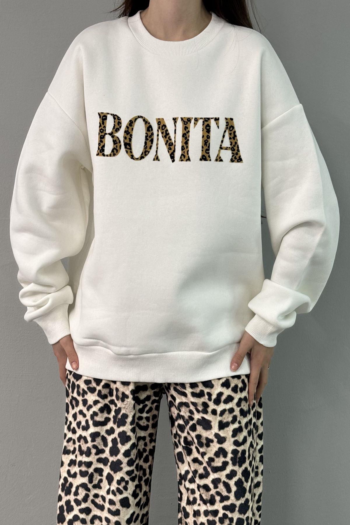 BASKI DETAYLI SWEATSHIRT