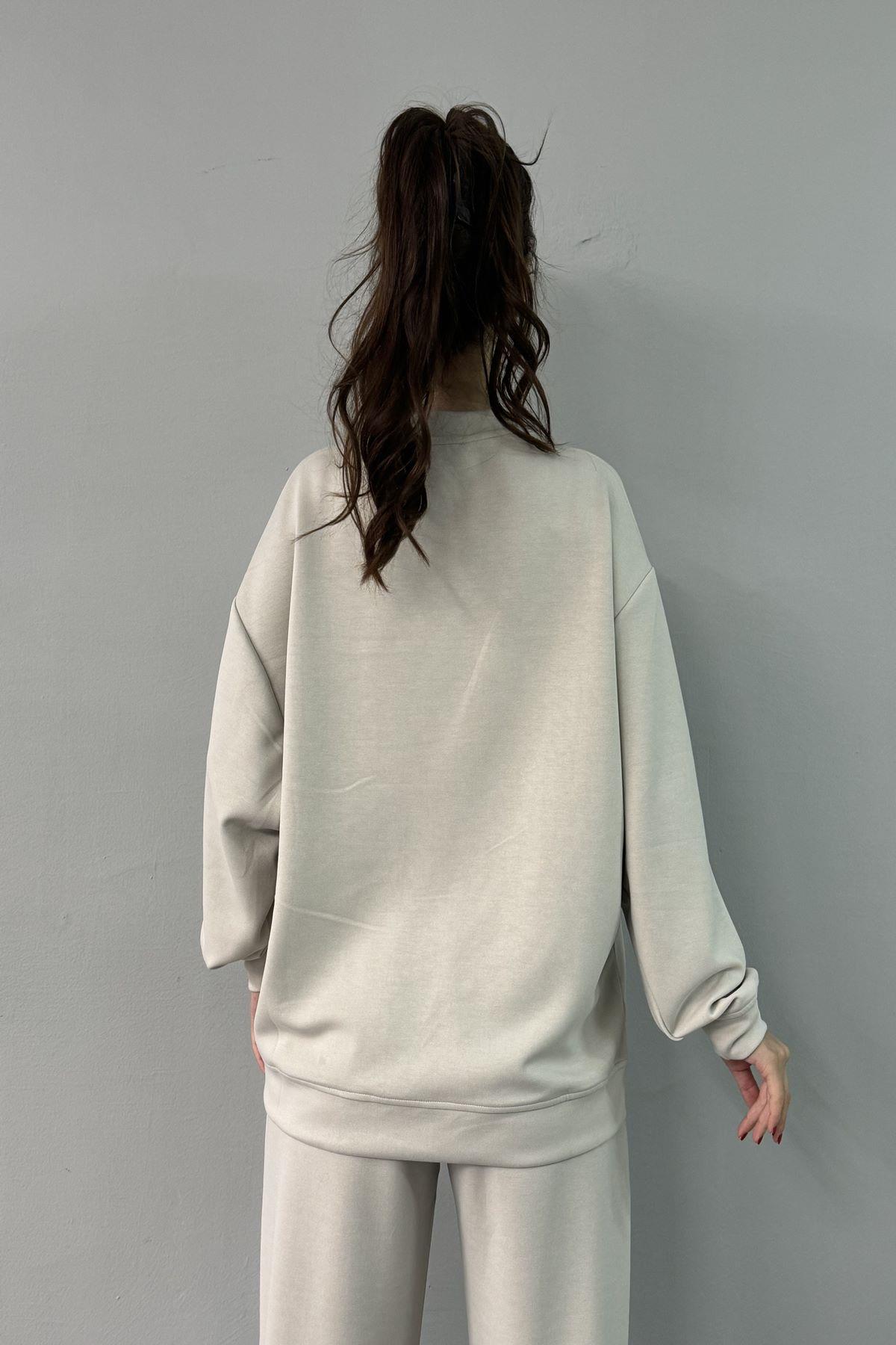 BİSİKLET YAKA MODAL SWEATSHIRT