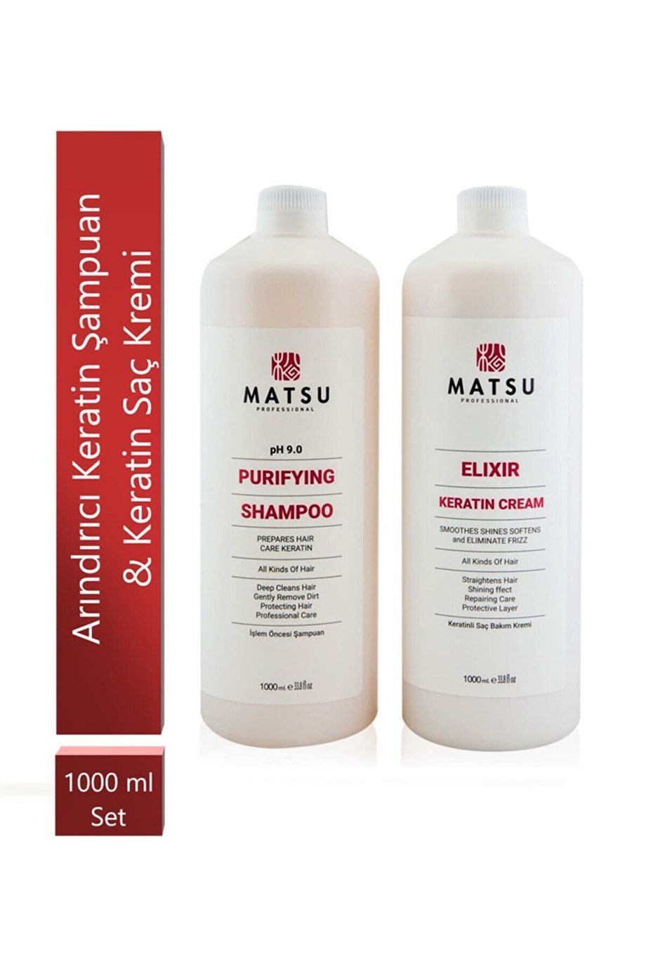 MATSU Elixer Keratin Saç Bakım Seti Şampuan ve Saç Bakım Kremi 1000 mlSaç Kremi