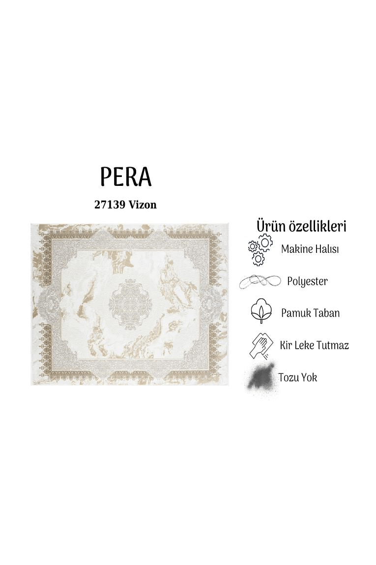 27139A VİZON EPERA VİZON KADİFEMSİ YÜZEY POLYESTER HALI 27139A VİZON E