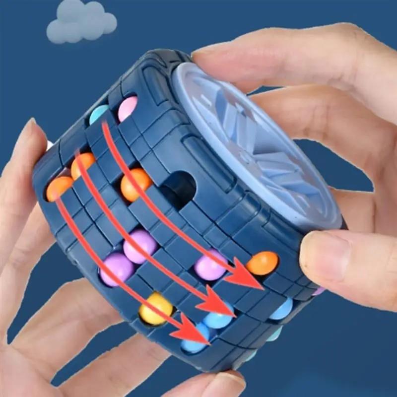 3D silindir küp oyuncak büyülü fasulye Gyro döndür slayt yap boz oyunlari stres rahatlatmak çocuk egitim Montessori bebek oyuncaklari 