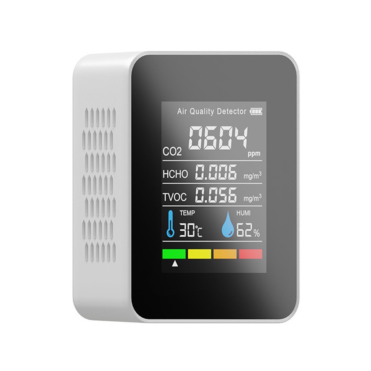 5 in 1 CO2 Dijital Termometre Nem Test Cihazı Karbon Dioksit Tvoc Hcho Hava Kalitesi Monitörü