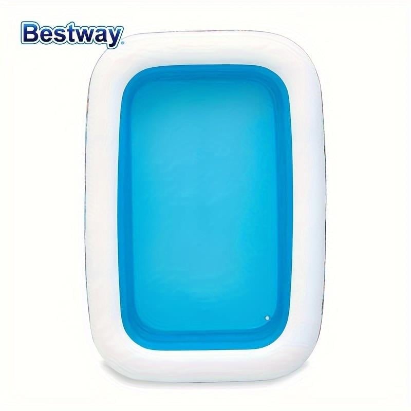Bestway 1 Paket Büyük Şişme Aile Havuzu 228,6 Cm X 152,4 Cm X 55,88 Cm