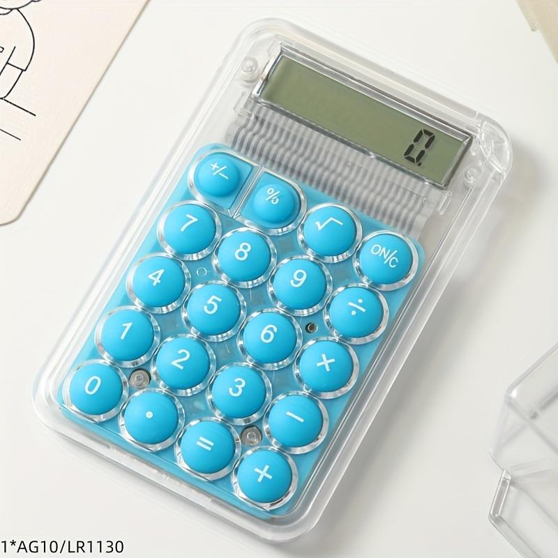 Canlı Mini Hesap Makinesi - Silikon Tuşlu Ultra Taşınabilir 8 Haneli Cep Hesap Makinesi