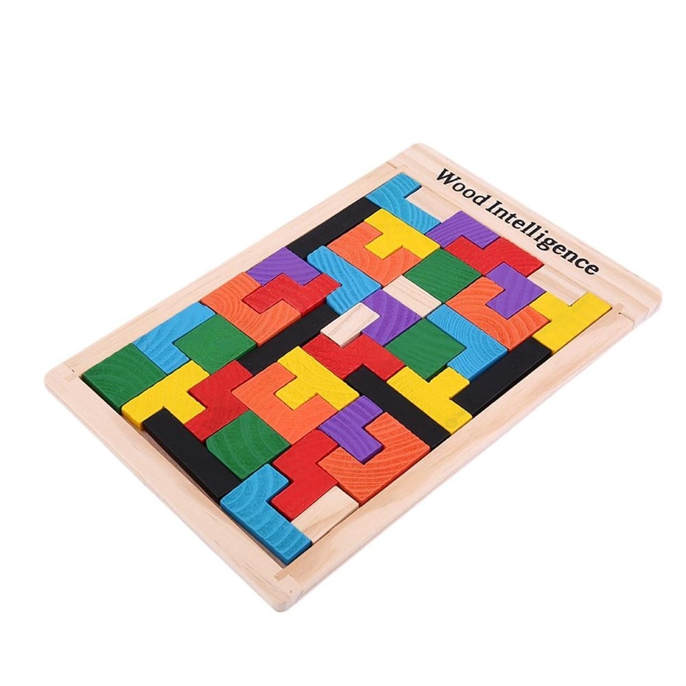 Eğitici Renkli Ahşap Tetris Oyuncağı