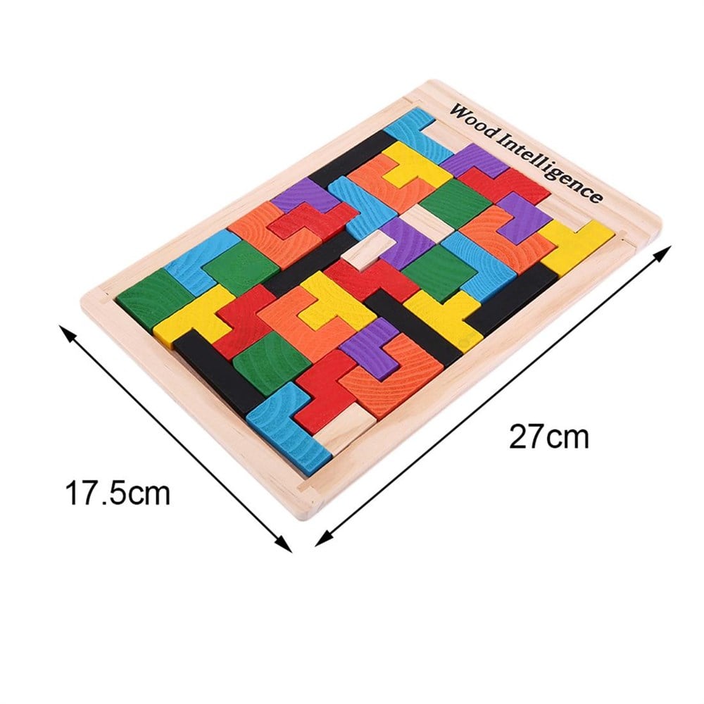 Eğitici Renkli Ahşap Tetris Oyuncağı