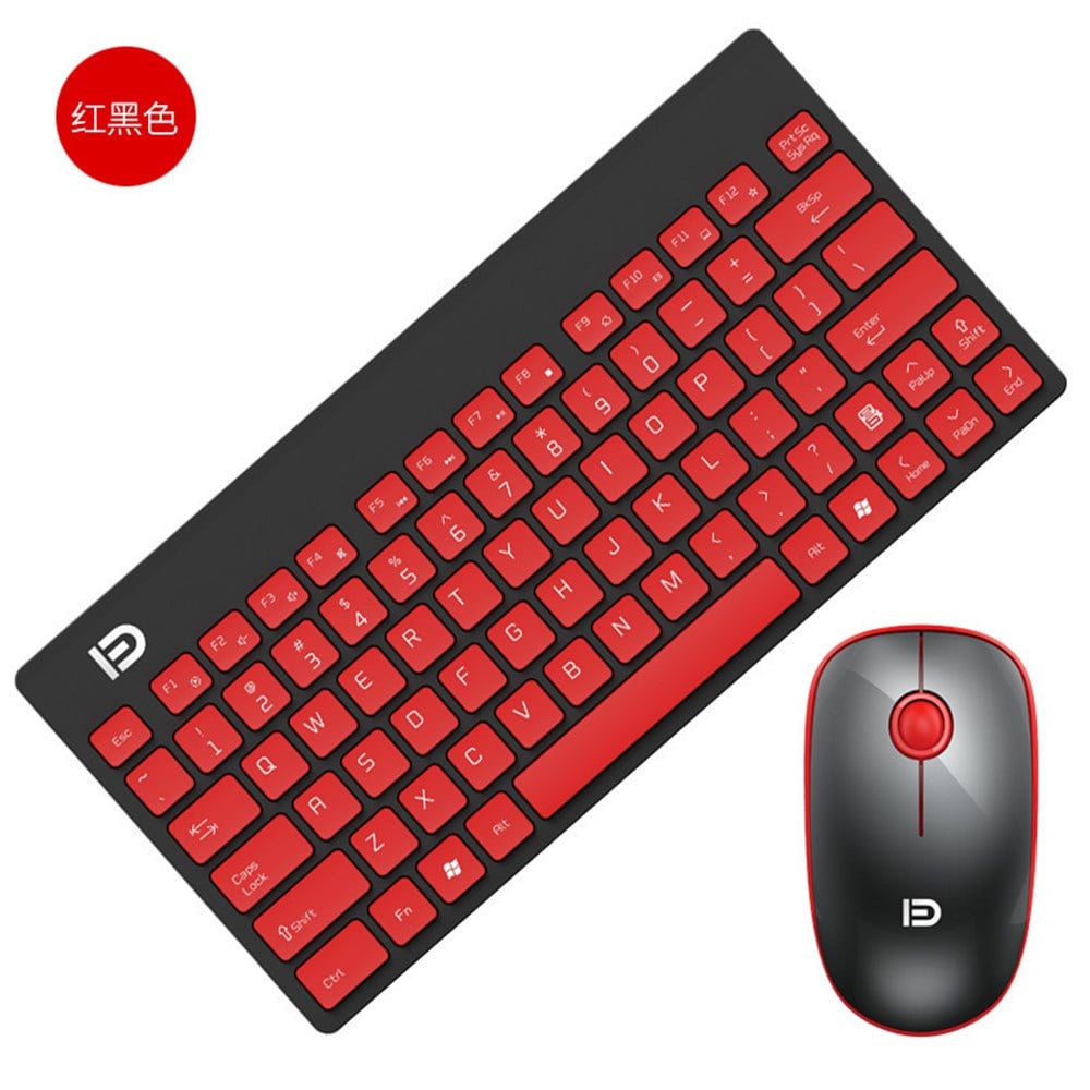 Forter Mini Kablosuz Klavye Mouse  Set Dizüstü Bilgisayar ve Masaüstü için USB 2.4Ghz