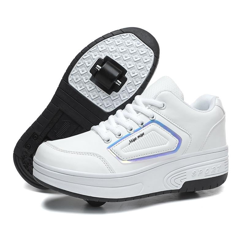Gençler için Moda Paten Sneaker'ları - Geri Çekilebilir Tekerlekler, Nefes Alabilir & Rahat Erkek & Kız Çocukları İçin - Dış Mekan Eğlencesi & Günlük Kullanım İçin Mükemmel