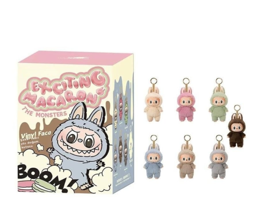 Labubu Blind Box Have A Seat ve Canavar Macaron Labubu Serisi Peluş Oyuncak Anahtarlık