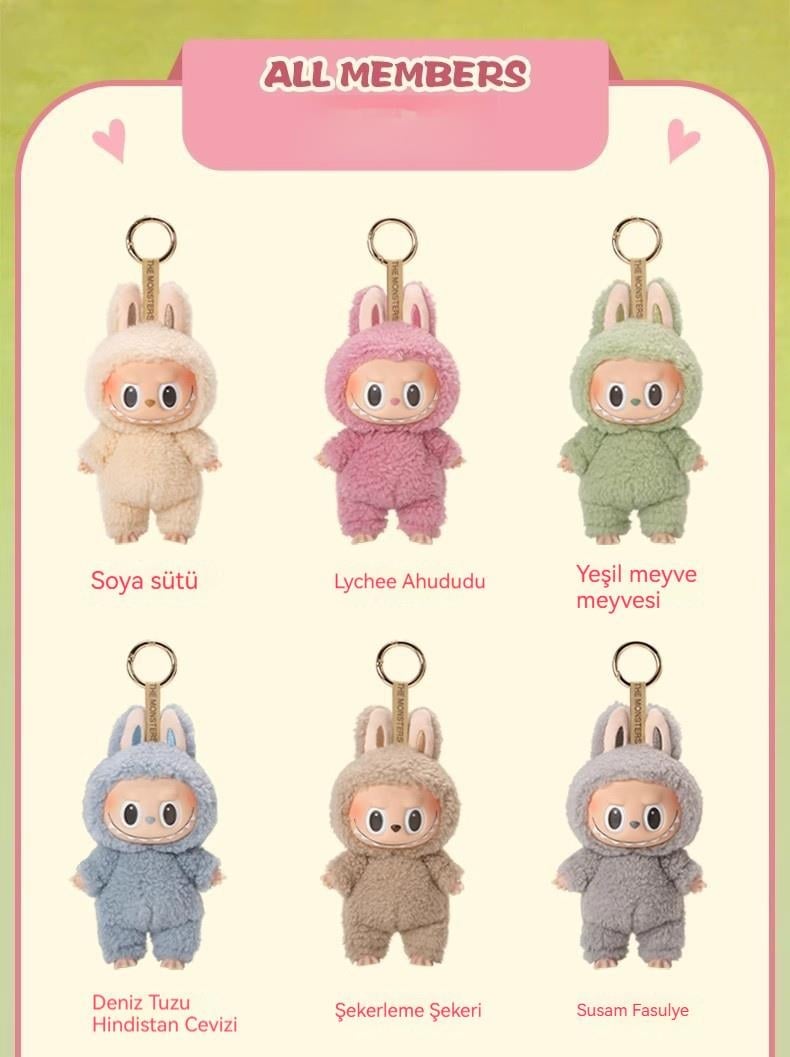 Labubu Blind Box Have A Seat ve Canavar Macaron Labubu Serisi Peluş Oyuncak Anahtarlık