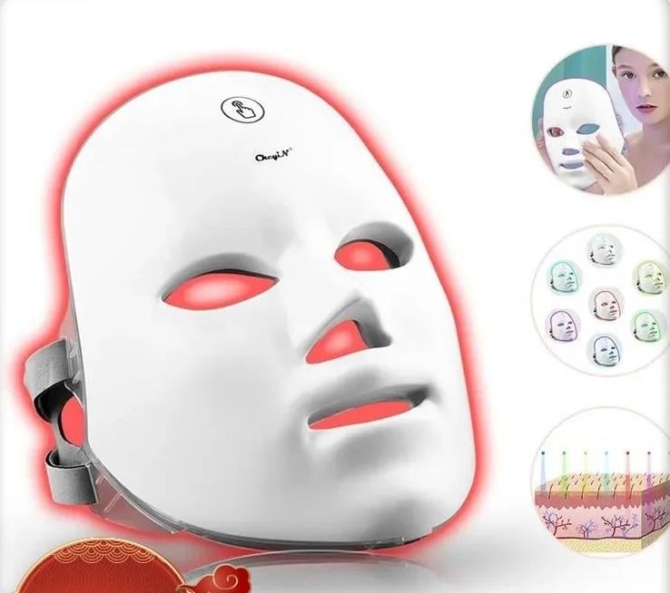 LED Kırmızı Işık Terapi 7 Renk Yüz Maskesi