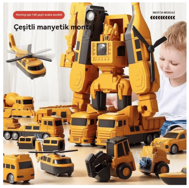 Manyetik Montajlı Dönüşen Robot Çocuk Oyuncakları