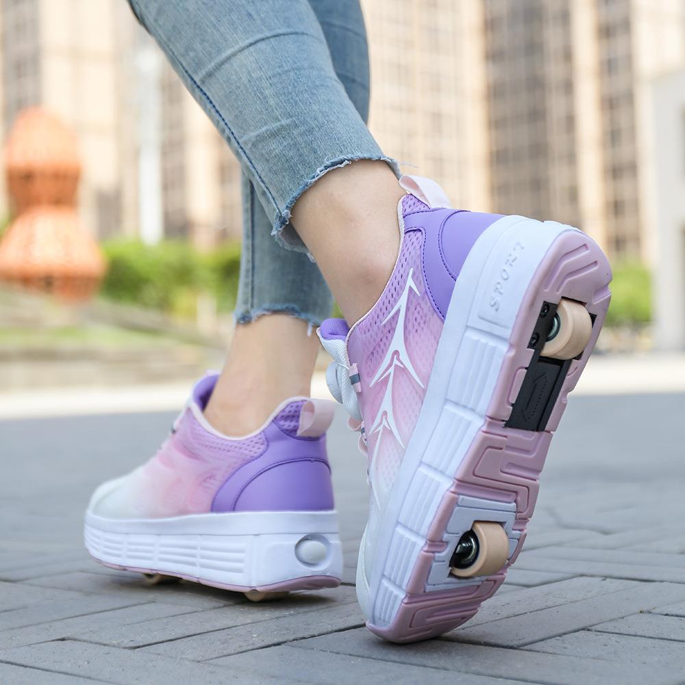 Retro Paten Sneaker'lar - Çok Yönlü, Dış Mekan & Sokak Giyimi için Çıkarılabilir Tekerlekler, Rahat, Her Mevsim