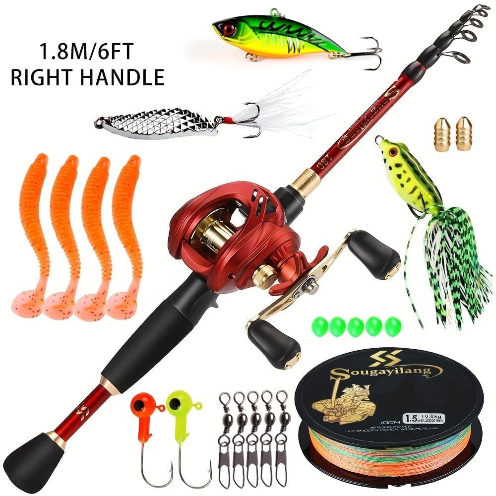 Sougayilang 1 Takım Baitcasting Makarası Ve Olta Kombosu
