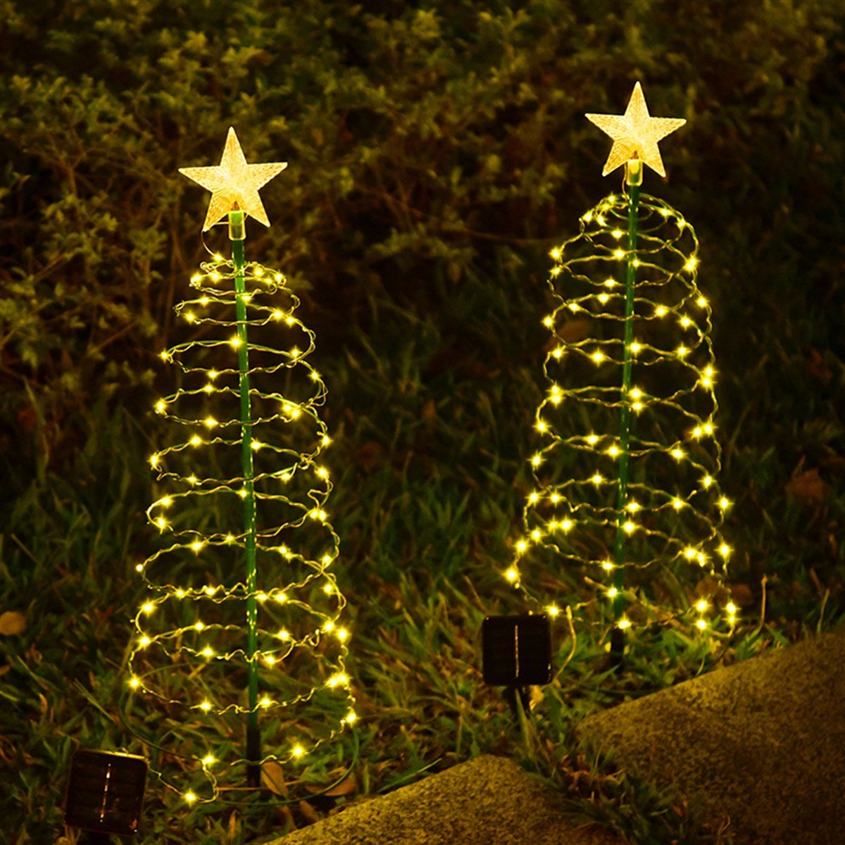 Su geçirmez Bahçe Noel Ağacı Şekli LED Işıklar