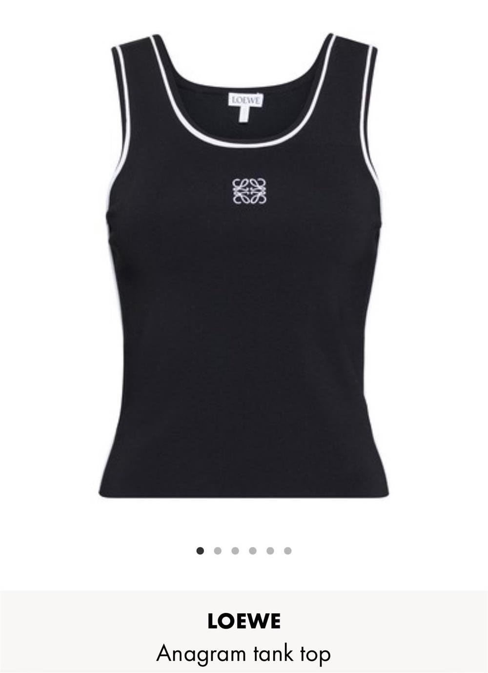 LOEWE ANAGRAM SİYAH TANK TOP