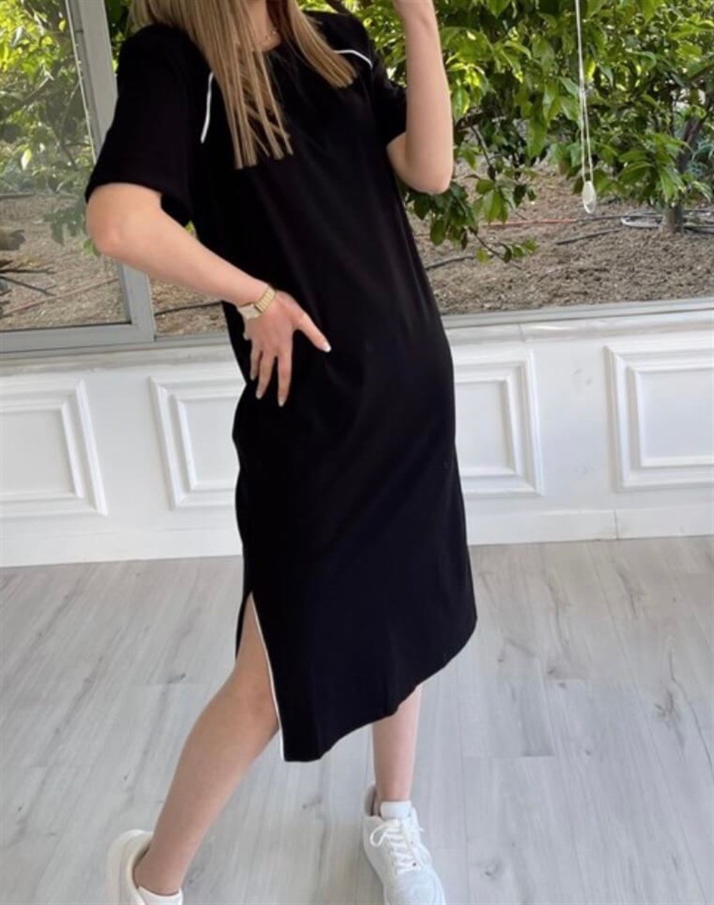 Twist model Biye Detaylı Örme Elbise 