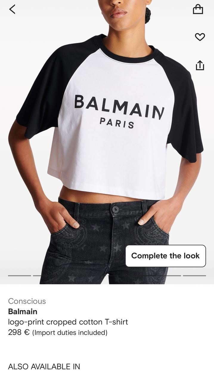 YENİ SEZON BALMAİN CROP TSHİRT 