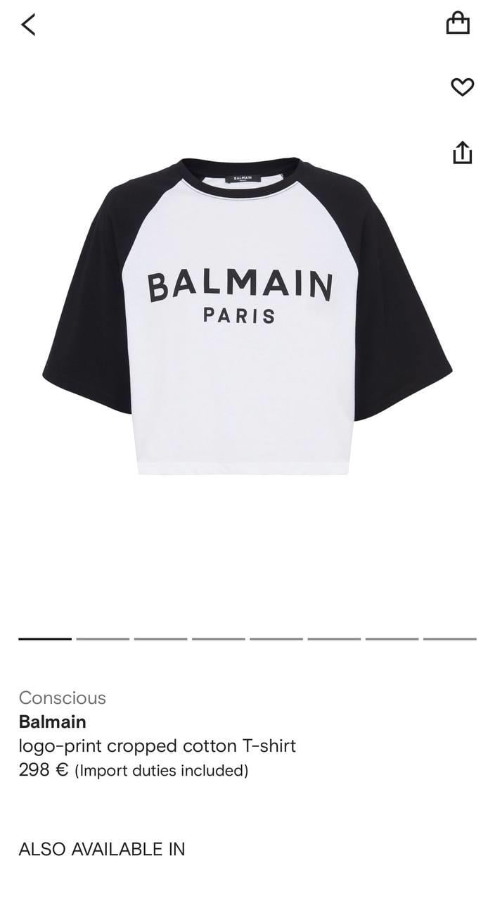 YENİ SEZON BALMAİN CROP TSHİRT 