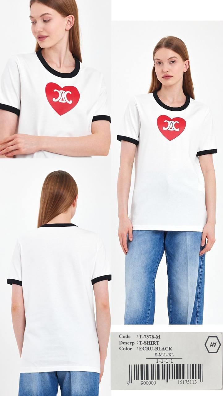 YENİ SEZON CLNE KIRMIZI KALPLİ TSHİRT 
